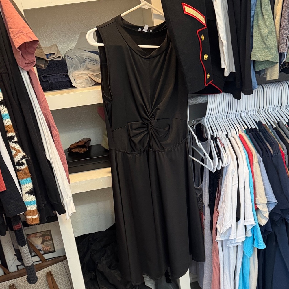 White Birch Black Midi Dress